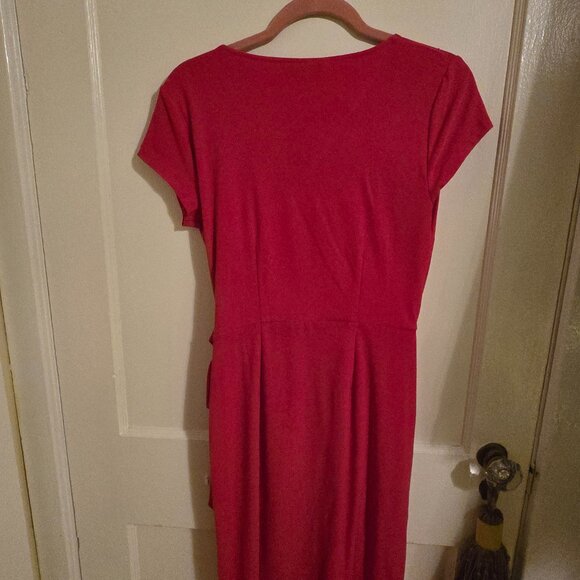 Women's INC Red Faux-Wrap Dress size S - Picture 3 of 3